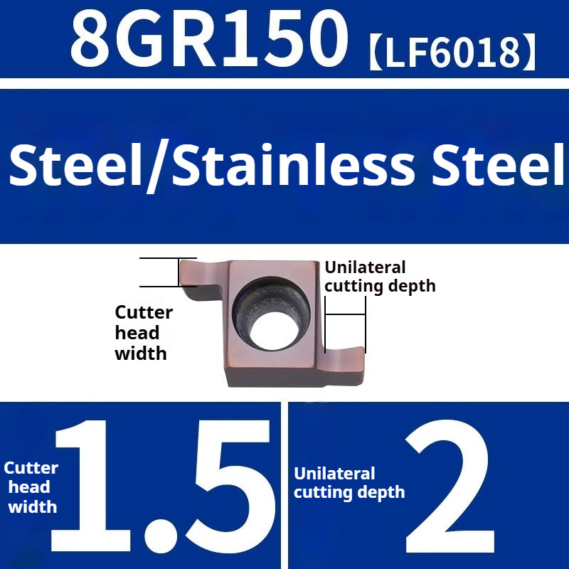 1008-CNC Bore Deep Grooving Inserts Small Hole Grooving Comma Inserts Insert Bar MB-05GR/07GR/09GR Rounded Corner Shandong Denso Pricision Tools Co.,Ltd.